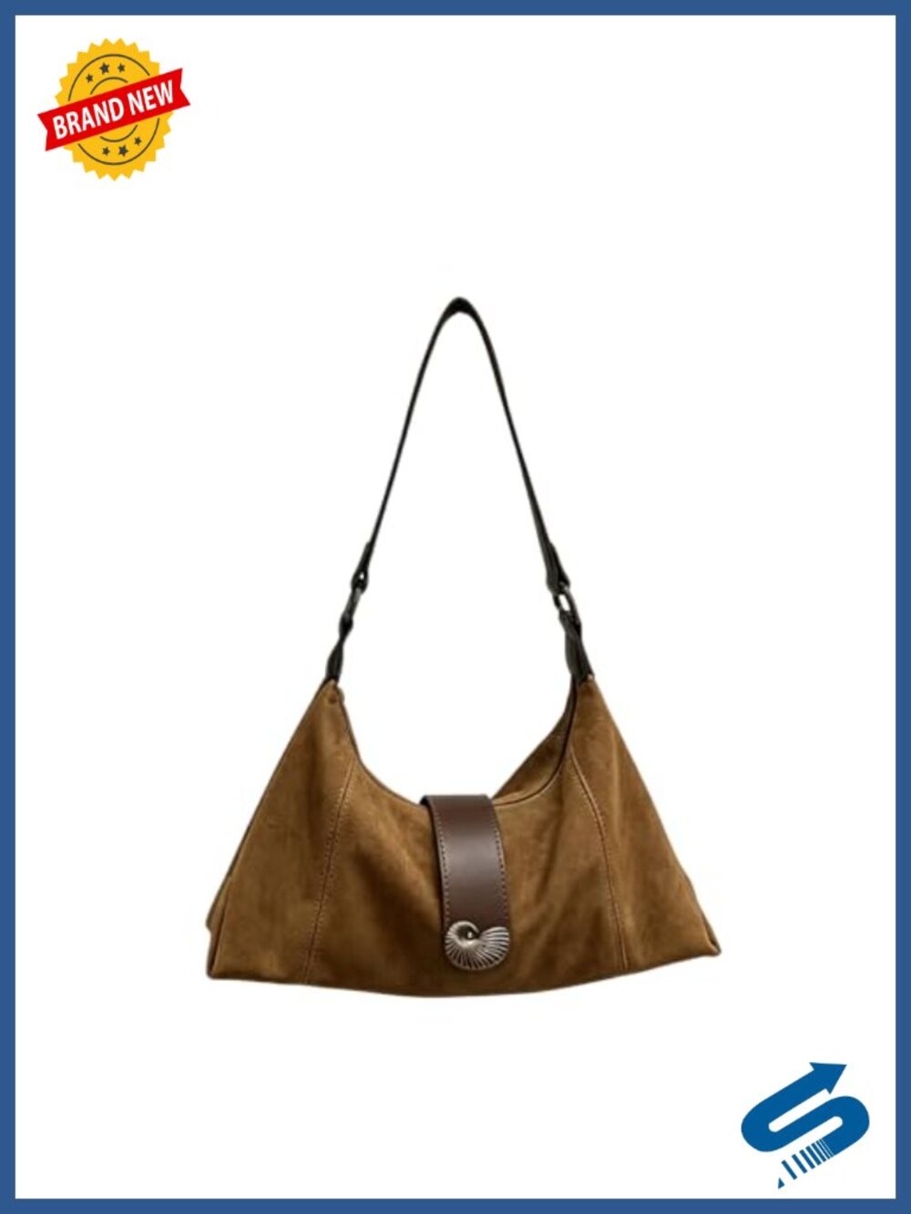 Suede Hobo Shoulder Bag Slouchy Suede Tote Purse for Women